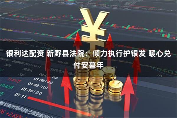 银利达配资 新野县法院：倾力执行护银发 暖心兑付安暮年